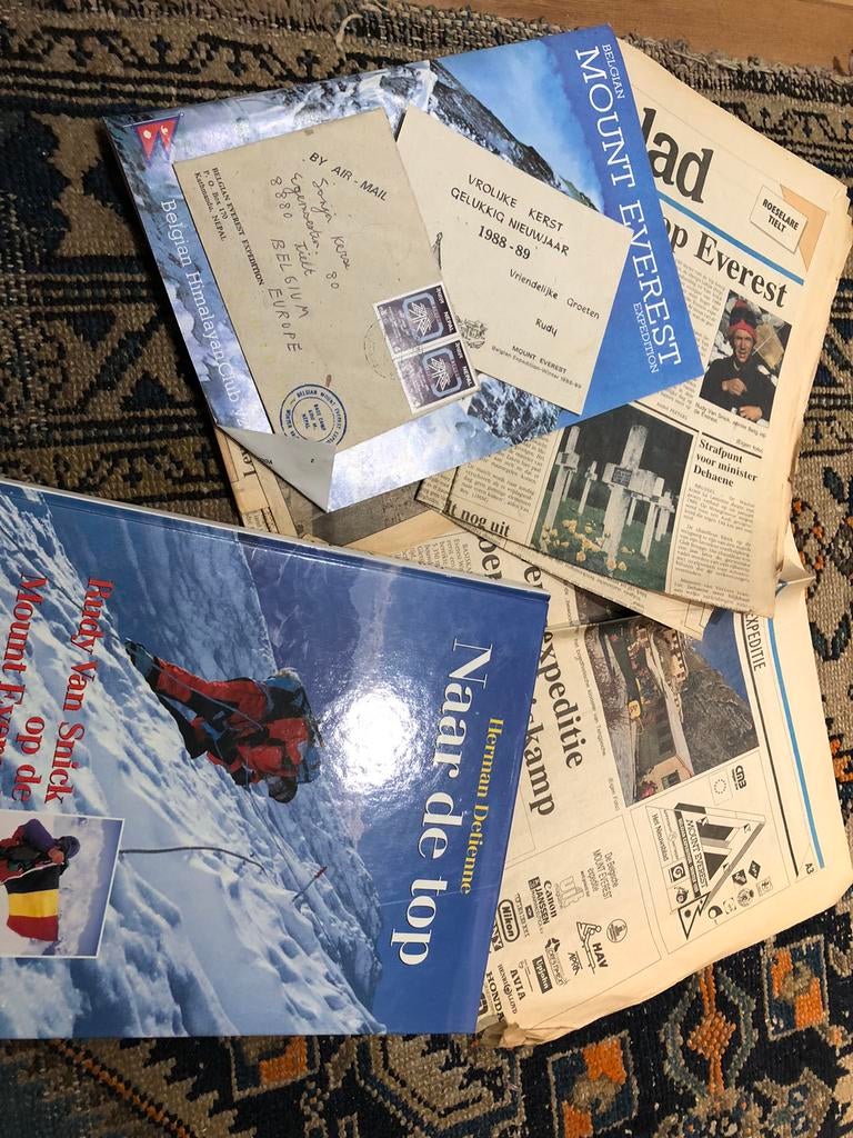 Uniek persoonlijk archief Everest-expeditie  Rudy Van Snick, Boeken, Reisverhalen, Zo goed als nieuw, Ophalen of Verzenden
