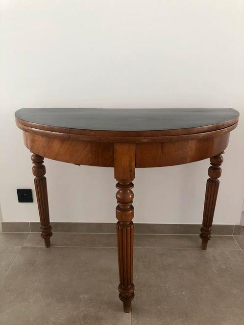 Halvemaan -> ronde eettafel met verrassing, Antiek en Kunst, Antiek | Meubels | Tafels, Ophalen