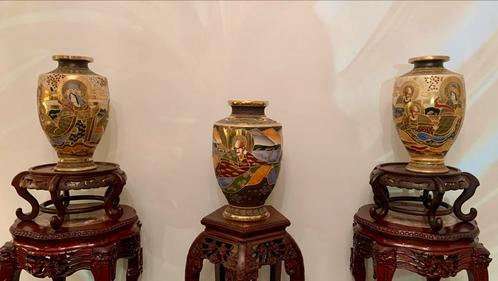 GORGEOUS SATSUMA COLLECTION WITH GOLDEN 24 CARATS GILDING, Antiek en Kunst, Antiek | Porselein, Ophalen