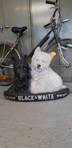 XXl Vintage gipsen reclame display BLACK en WHITE whiskey, Verzamelen, Ophalen