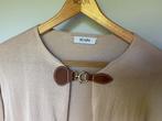 SCAPA beige cardigan met lederen sluiting - M, Maat 38/40 (M), Scapa, Beige, Ophalen of Verzenden