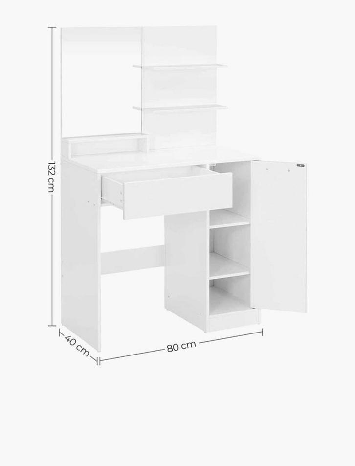 Make-up tafel + krukje, Huis en Inrichting, Tafels | Kaptafels, Nieuw, Hout, Ophalen