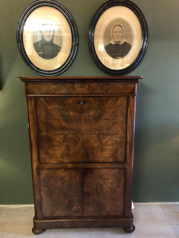 Antiek Klepsecretaire Empire/Biedemeier stijl., Antiek en Kunst, Antiek | Meubels | Kasten, Ophalen