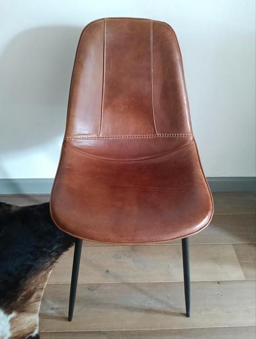 Eetkamerstoel in bizonleder, Huis en Inrichting, Stoelen, Zo goed als nieuw, Vijf, Zes of meer stoelen, Leer, Ophalen