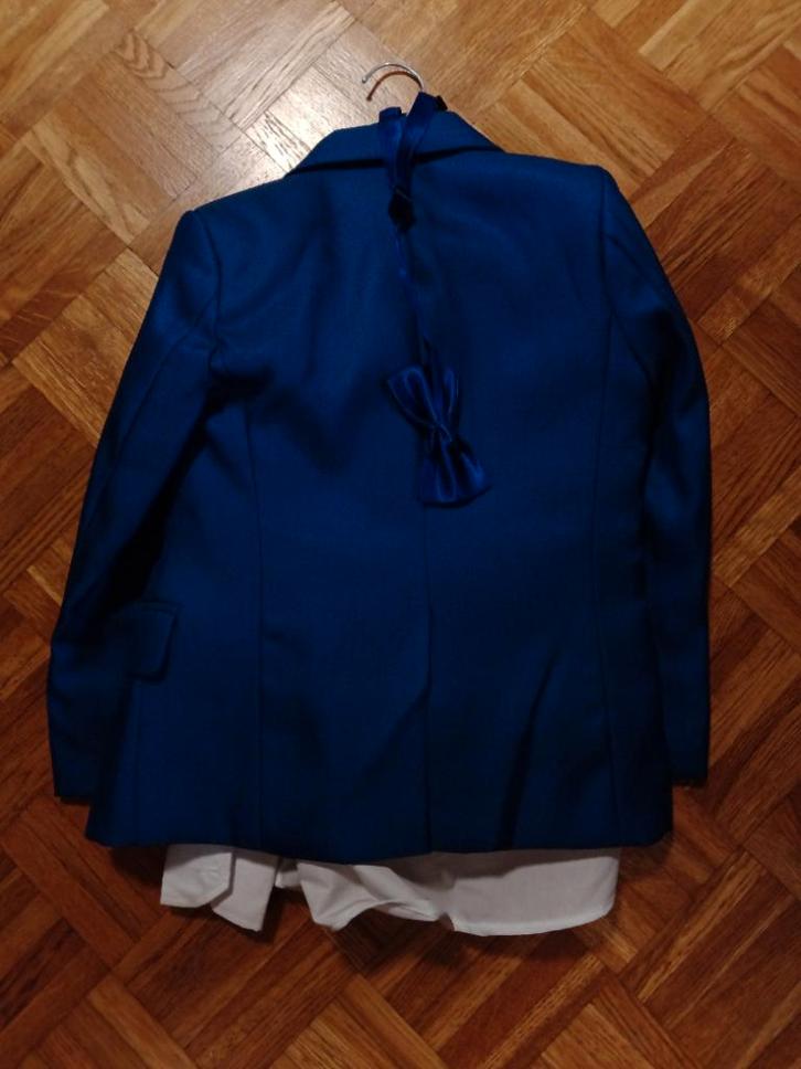 5-delig koningsblauw kostuum maat 110/116, Kinderen en Baby's, Kinderkleding | Maat 110, Zo goed als nieuw, Jongen, Setje, Ophalen of Verzenden