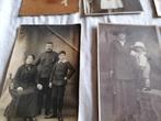 6 cartes postales soldats WW1  avec leur famille, Enlèvement ou Envoi, Armée de terre, Photo ou Poster