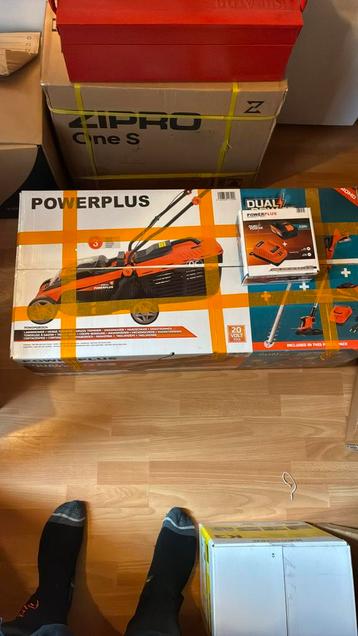 Powerplus accu grasmaaier + extra accu beschikbaar voor biedingen
