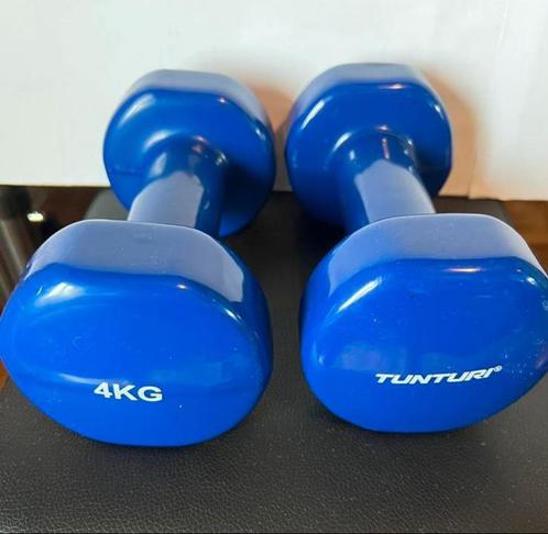 Dumbbells 2x4kg- tunturi-, Sport en Fitness, Fitnessmaterialen, Zo goed als nieuw, Ophalen
