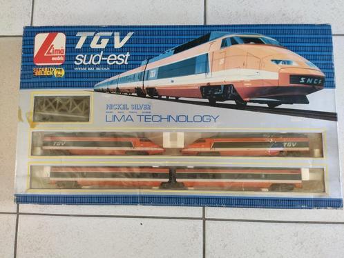 LIMA TGV Sud-Est elektrische trein, oranje, Hobby en Vrije tijd, Modeltreinen | H0, Gebruikt, Treinset, Lima, Ophalen of Verzenden