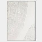 Tableau Art texturé abstrait blanc – élégance simple, Ophalen of Verzenden