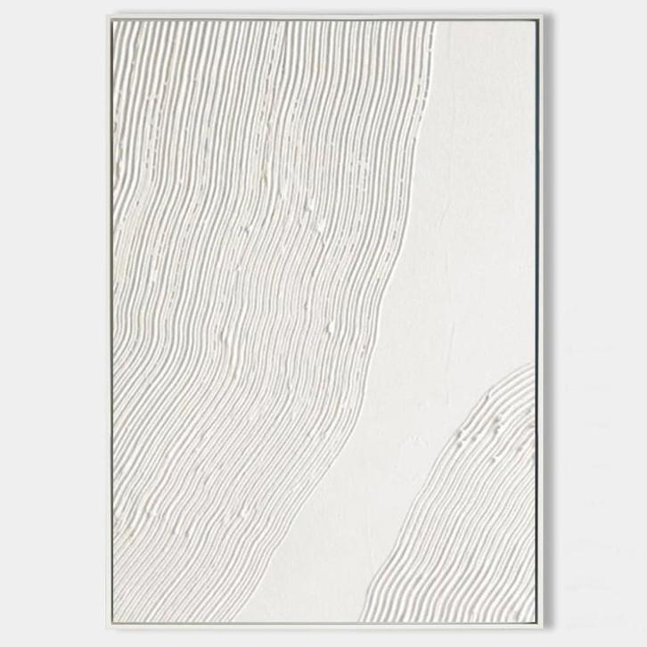 Tableau Art texturé abstrait blanc – élégance simple, Huis en Inrichting, Woonaccessoires | Memoborden, Ophalen of Verzenden