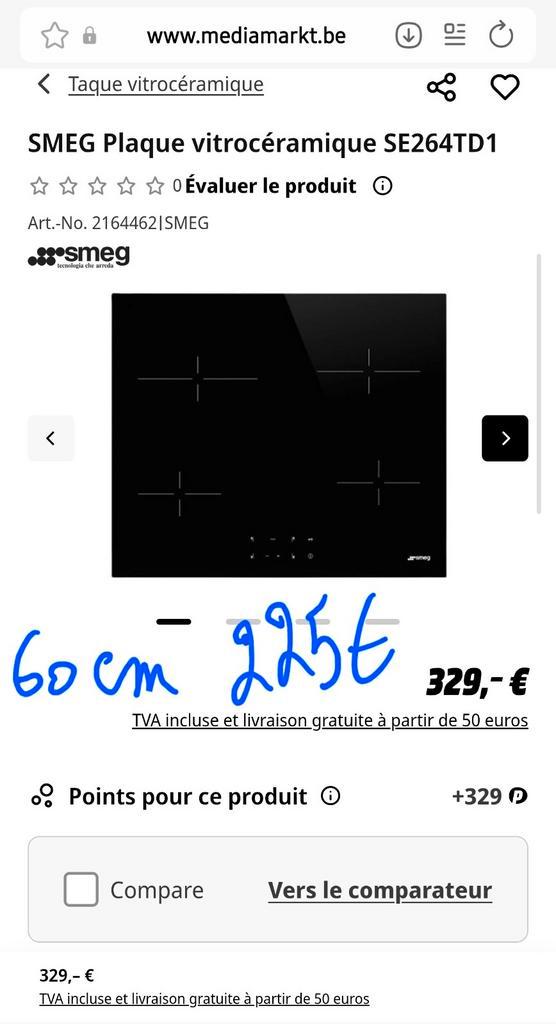 Taques vitrocéramique 60cm et 80cm NEUVES EMBALLÉES, Electroménager, Appareils à gourmet, Enlèvement