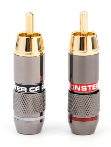 24 x Monster audio cable RCA plug  verguld 6€/2stuks nieuw beschikbaar voor biedingen