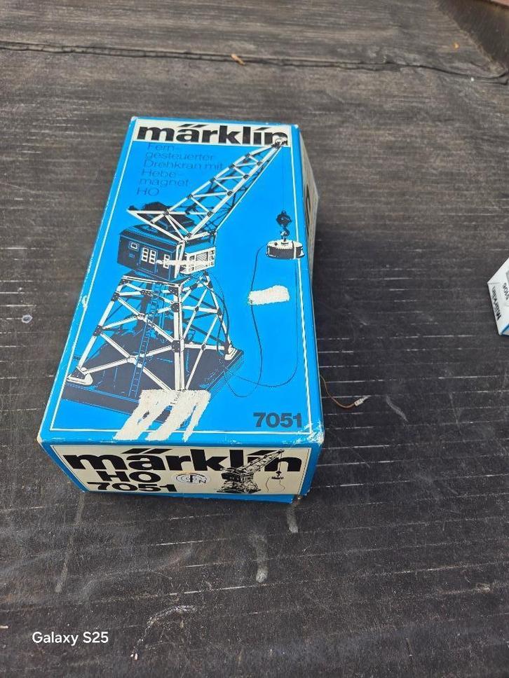 MAGNIFIQUE GRUE MÄRKLIN 7051 ET 10 RAILS 5106, Hobby en Vrije tijd, Modeltreinen | H0, Zo goed als nieuw, Rails, Wisselstroom