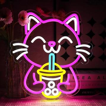 Lampe au néon Boba Cat | Lampe au néon | LIVRAISON GRATUITE, Envoi, Neuf