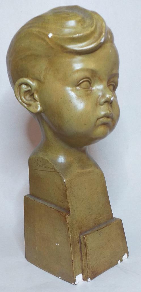 buste van een jongen - Jan Anteunis, Antiek en Kunst, Kunst | Beelden en Houtsnijwerken, Ophalen of Verzenden