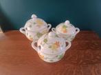 Villeroy en Boch Geranium soeppotten, 3 stuks, Antiek en Kunst, Ophalen of Verzenden