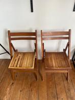 Lot de 2 chaises pliable en bois, Huis en Inrichting, Stoelen, Twee, Gebruikt, Bruin, Hout