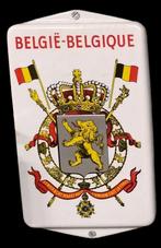 GEZOCHT : deurpostje emaille wapenschild België Belgique, Antiek en Kunst, Ophalen of Verzenden