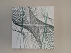 Abstract modern acryl canvas - 50*50cm - wit/groen, Ophalen of Verzenden