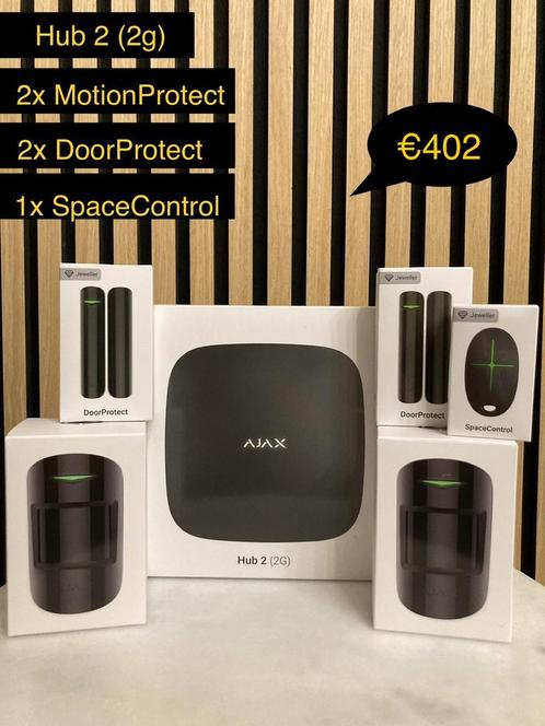 AJAX Hub 2 Kit 2x MotionProtect 2x DoorProtect alarmsysteem, Doe-het-zelf en Bouw, Alarmsystemen, Nieuw, Sirene, Beweging, Draadloos