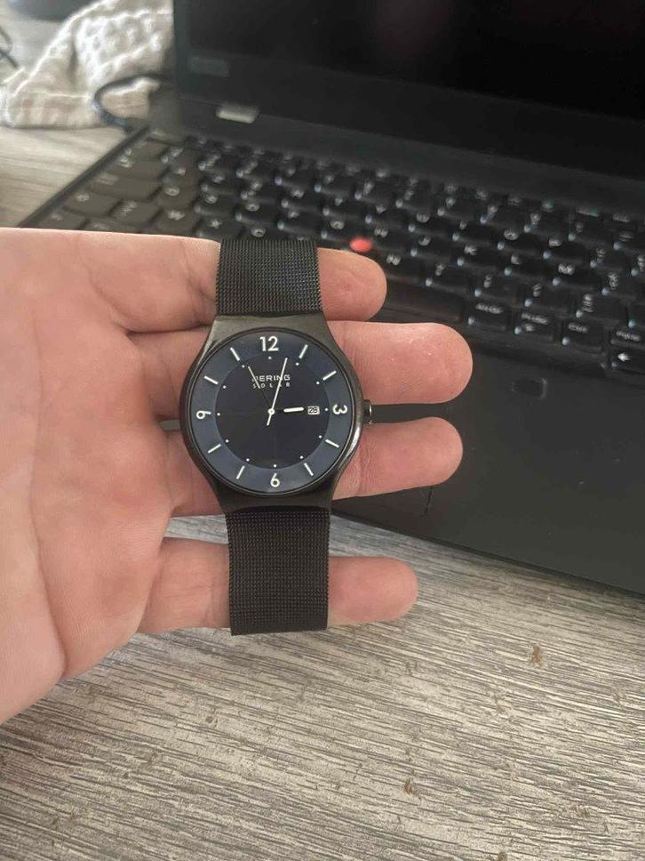 Bering Solar horloge – zwart, Bijoux, Sacs & Beauté, Montres | Hommes, Utilisé, Montre-bracelet, Enlèvement