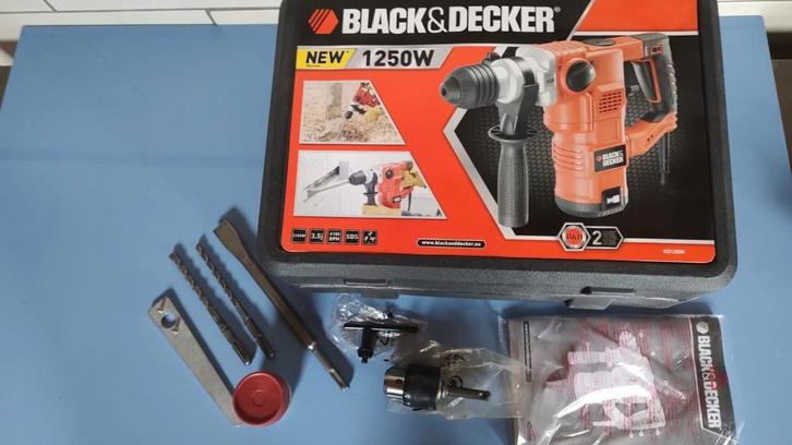 Black & Decker boormachine nieuw 1250 watt, Bricolage & Construction, Outillage | Foreuses, Neuf, Perceuse, 600 watts ou plus