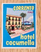 Hôtel Cocumella Sorento  - Etiquette ancienne - Label 217, Enlèvement ou Envoi