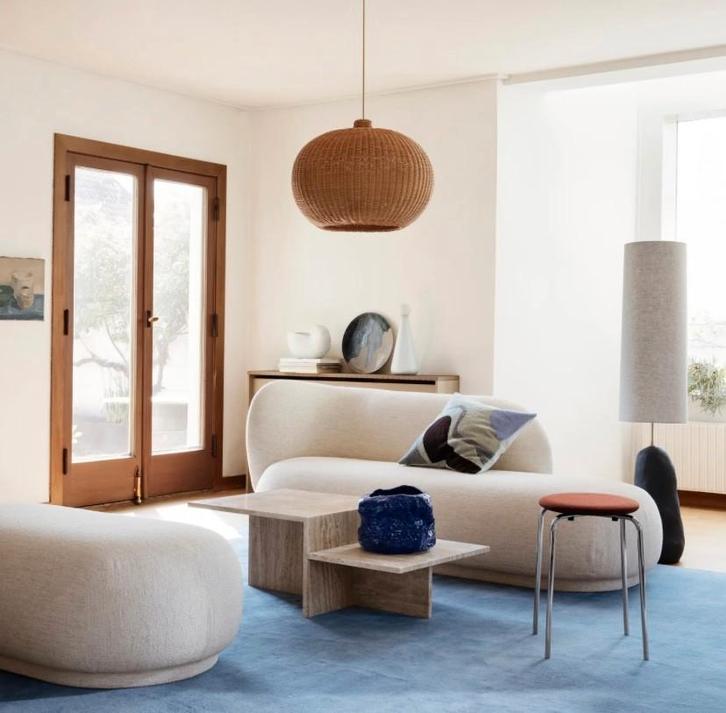 Zetel Ferm living RICO divan L - wool bouclé natural, Maison & Meubles, Canapés | Sofas & Chaises Longues, Comme neuf, Trois personnes