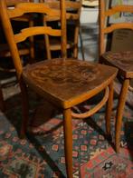 Drie antieken stoeltjes met gestempelde zitting, Antiek en Kunst, Ophalen