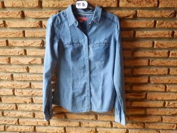 (27) -chemisier jeans femme t.36 bleu - bershka - beschikbaar voor biedingen