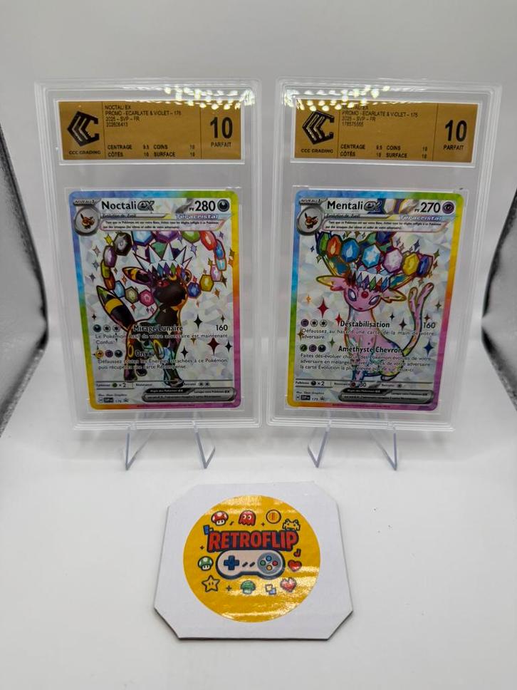 Noctali Ex 176 + Mentali 175 Promo EV 8.5 FR - CCC 10 Gold, Hobby & Loisirs créatifs, Jeux de cartes à collectionner | Pokémon