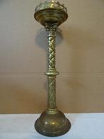 Antieke kandelaar antiek 48 cm antieke kerkkandelaar ca 1880, Ophalen of Verzenden, Koper of Brons