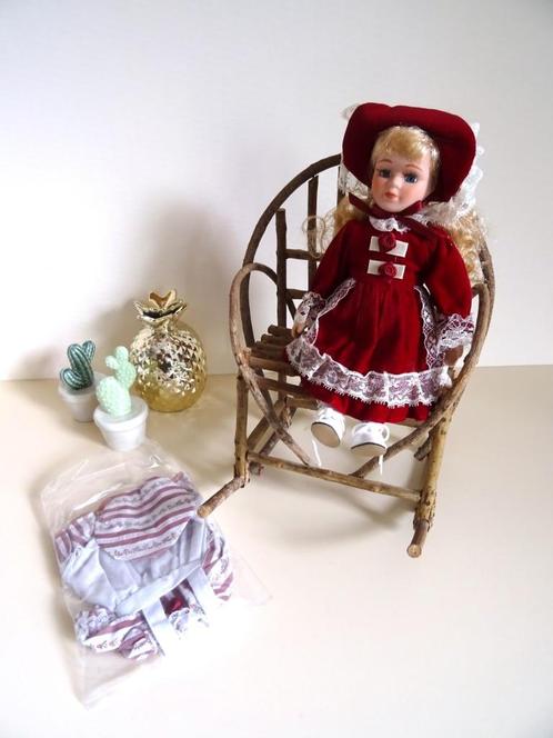 Handgemaakte schommelstoel voor pop, kerstman, knuffel, enz, Verzamelen, Poppen, Gebruikt, Accessoires, Ophalen of Verzenden