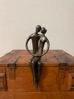 Antiek bronzen beeld verliefd koppel, Antiek en Kunst, Ophalen