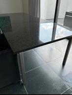 Donkergrijs graniet eettafel, Huis en Inrichting, Ophalen, Zo goed als nieuw