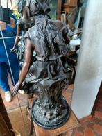 groot antiek bronzen beeld, Antiquités & Art, Art | Sculptures & Bois, Enlèvement ou Envoi