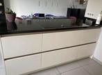 GREEPLOOS KEUKEN MET KOOKEILAND, Ophalen, Wit, Graniet of Steen, Dubbelwandige keuken