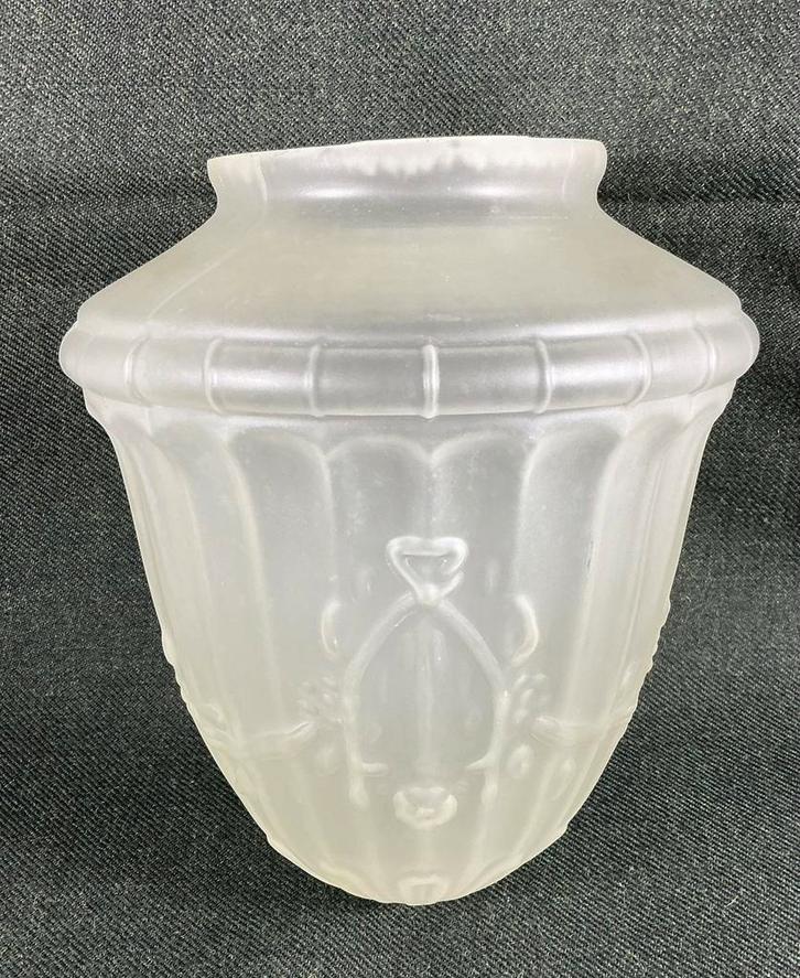 Antiek Art Deco glazen lampekap plafondlamp, Antiek en Kunst, Antiek | Verlichting, Ophalen of Verzenden