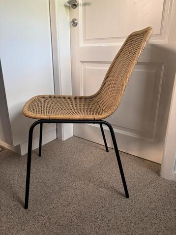 Set van 6 rotan-look stoelen voor binnen & buiten – zgan!, Ophalen of Verzenden, Zo goed als nieuw, Zwart, Kunststof