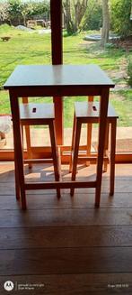 bartafel en stoelen, Huis en Inrichting, Barren, Ophalen, Gebruikt, Inclusief barstoelen