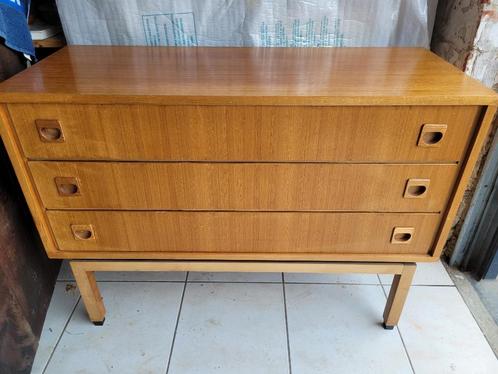 Vintage ladenkast teak, Huis en Inrichting, Kasten | Ladekasten, Gebruikt, Minder dan 100 cm, 50 tot 100 cm, 25 tot 50 cm, Teakhout