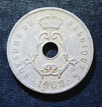 25 cent FR 1908 - Leopold II beschikbaar voor biedingen