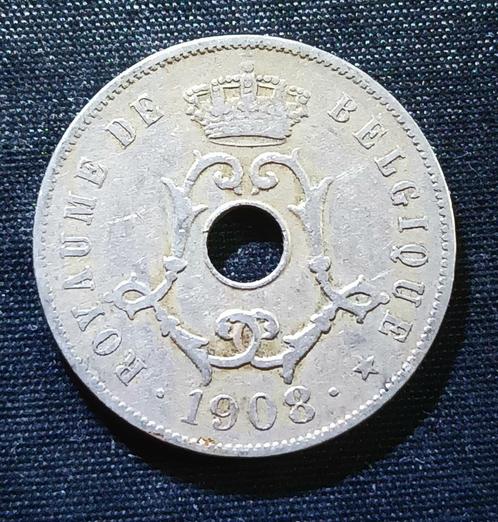 25 cent FR 1908 - Leopold II, Postzegels en Munten, Munten | België, Losse munt, Verzenden