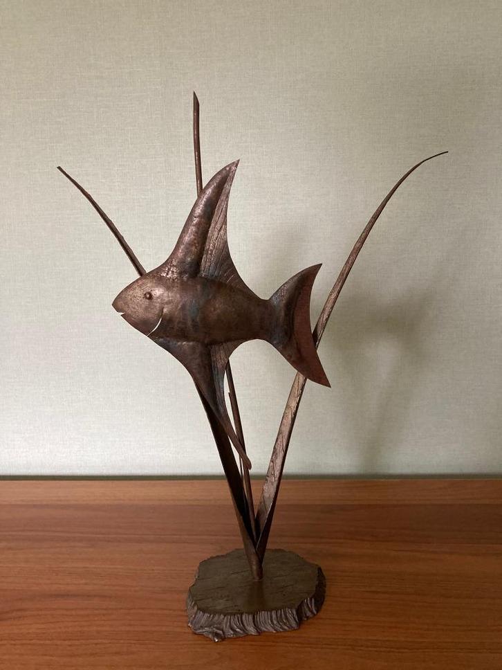 Sculptuur van een maanvis, Antiek en Kunst, Kunst | Beelden en Houtsnijwerken, Ophalen of Verzenden