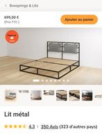 Lit 160x200 EMMA METAL NEUF, Maison & Meubles, Chambre à coucher | Lits, Neuf, Queen size, Enlèvement, 160 cm