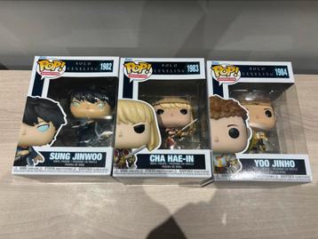 Funko Pop Solo Leveling Sung Jinwoo, Cha Hae-In & Yoo Jinho beschikbaar voor biedingen