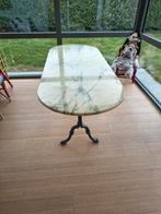 Marmeren tafel met verfijnde gietijzer onderstel, Ophalen
