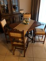 Tafel met zes stoelen, Huis en Inrichting, Ophalen of Verzenden, Zo goed als nieuw