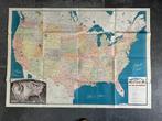 Carte des USA - 1950 (140 x 75 cm), Enlèvement ou Envoi